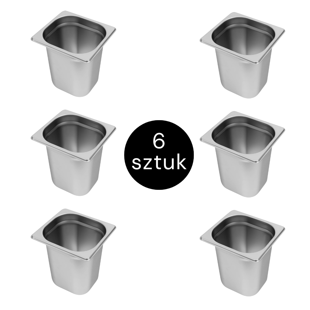 zestaw pojemników GN, pojemnik gastronomiczny stal nierdzewna, wyposażenie kuchni gastronomicznej, pojemniki do cateringu, pojemnik gastronomiczny nierdzewny