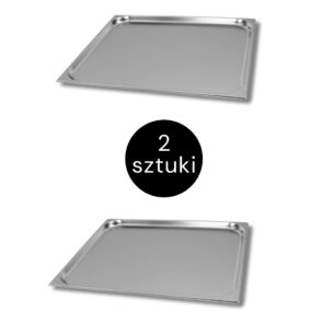 Zdjęcie produktu: Pojemnik GN 2/1 ze stali nierdzewnej Mega-M 65x53x2 cm zestaw 2 szt.