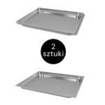 Zdjęcie produktu: Pojemnik GN 2/1 ze stali nierdzewnej Mega-M 65x53x4 cm zestaw 2 szt.
