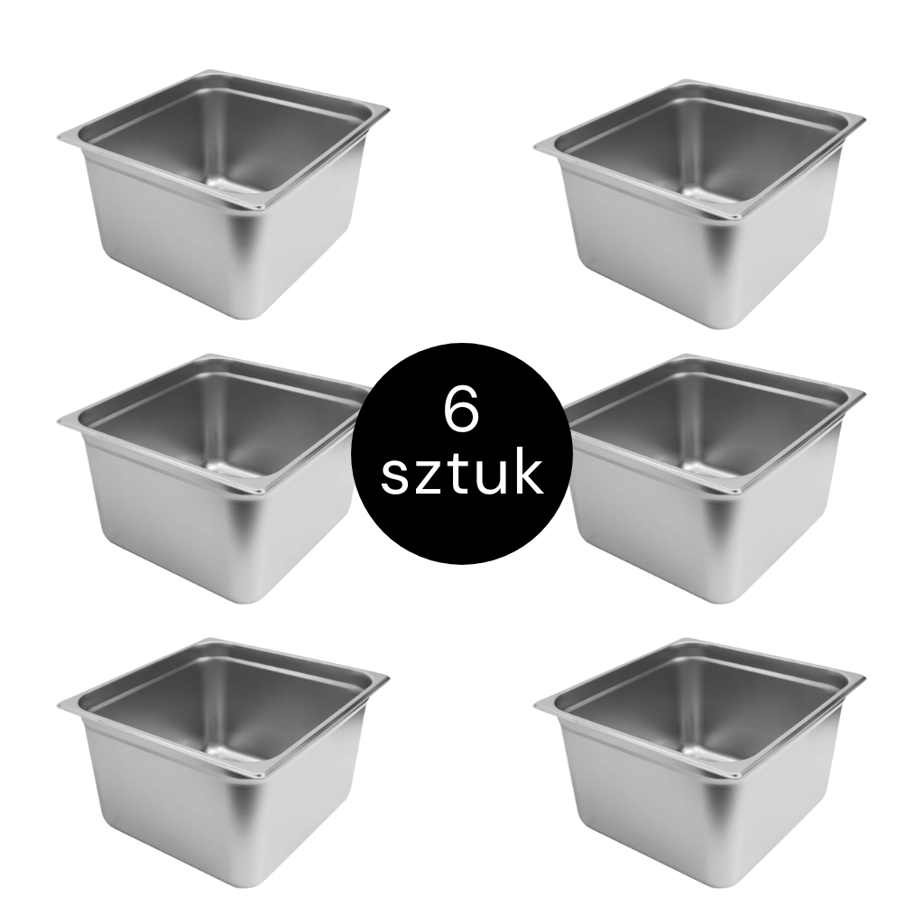 zestaw pojemników GN, pojemnik gastronomiczny stal nierdzewna, wyposażenie kuchni gastronomicznej, pojemniki do cateringu, pojemnik gastronomiczny nierdzewny