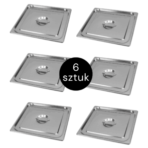Zdjęcie produktu: Pokrywka do GN 2/3 ze stali nierdzewnej Mega-M 35,3×32,5 cm zestaw 6 szt.