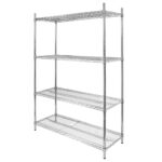 Zdjęcie produktu: Regał gastronomiczny druciany chromowany Mega-M 4-półkowy 120x45x180 cm
