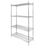 Zdjęcie produktu: Regał gastronomiczny druciany chromowany Mega-M 4-półkowy 90x60x180 cm