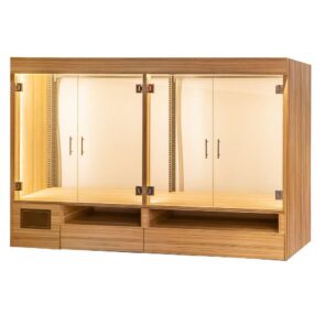 Zdjęcie produktu: Regał na pieczywo przeszklony oświetlenie LED Mega-M H-193 cm L-257 cm G-62 cm Coco Bolo