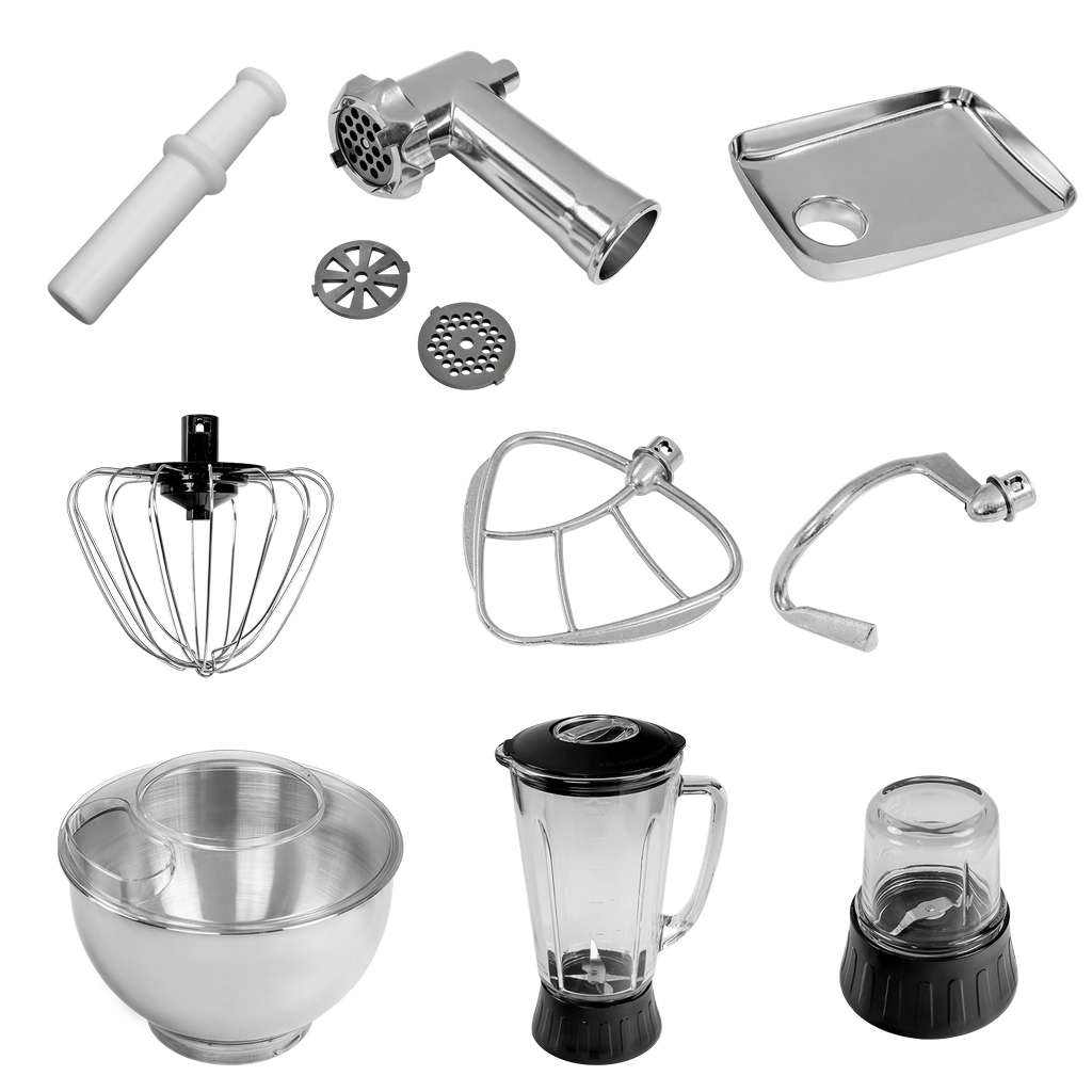mikser planetarny, robot planetarny, mikser wielofunkcyjny, mikser planetarny gastronomiczny, robot kuchenny z blenderem i wilkiem, mikser do ciasta i mięsa, mikser profesjonalny