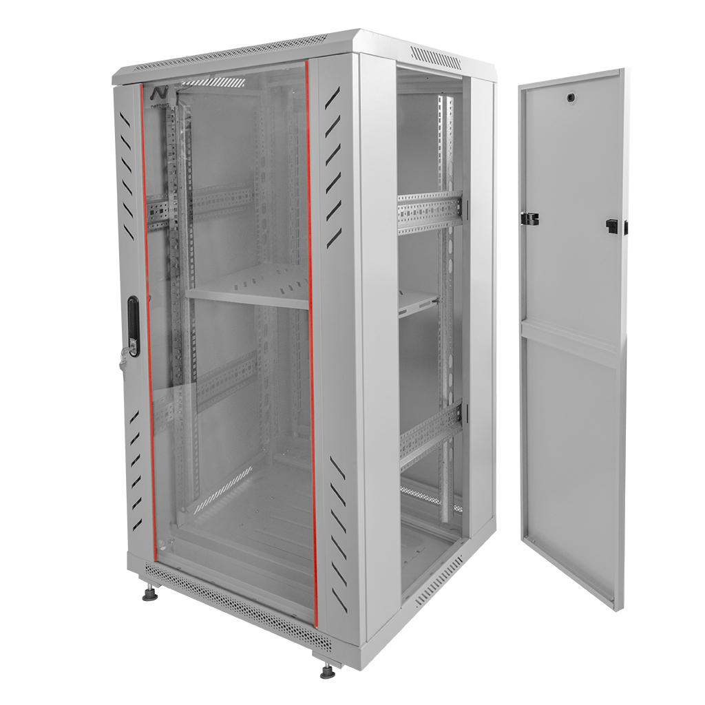 Szafa Rack 19 22U serwerowa na elektronikę NETBERG stojąca 60x60x116.5 cm szara