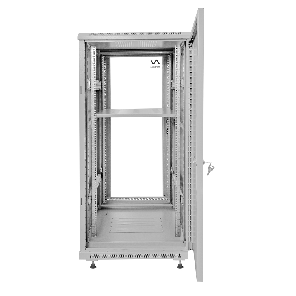 Szafa Rack 19 28U serwerowa na elektronikę NETBERG stojąca 60x80x136.5 cm szara
