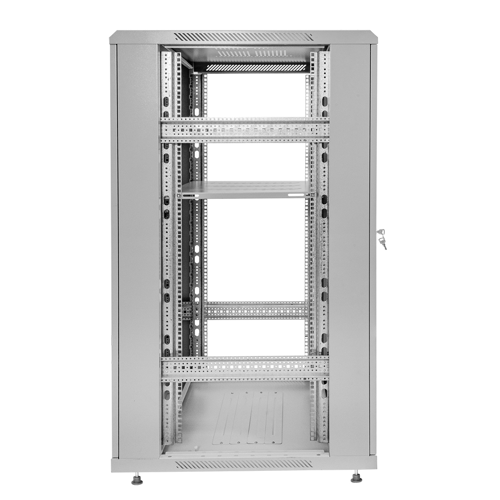 Szafa Rack 19 28U serwerowa na elektronikę NETBERG stojąca 60x80x136.5 cm szara
