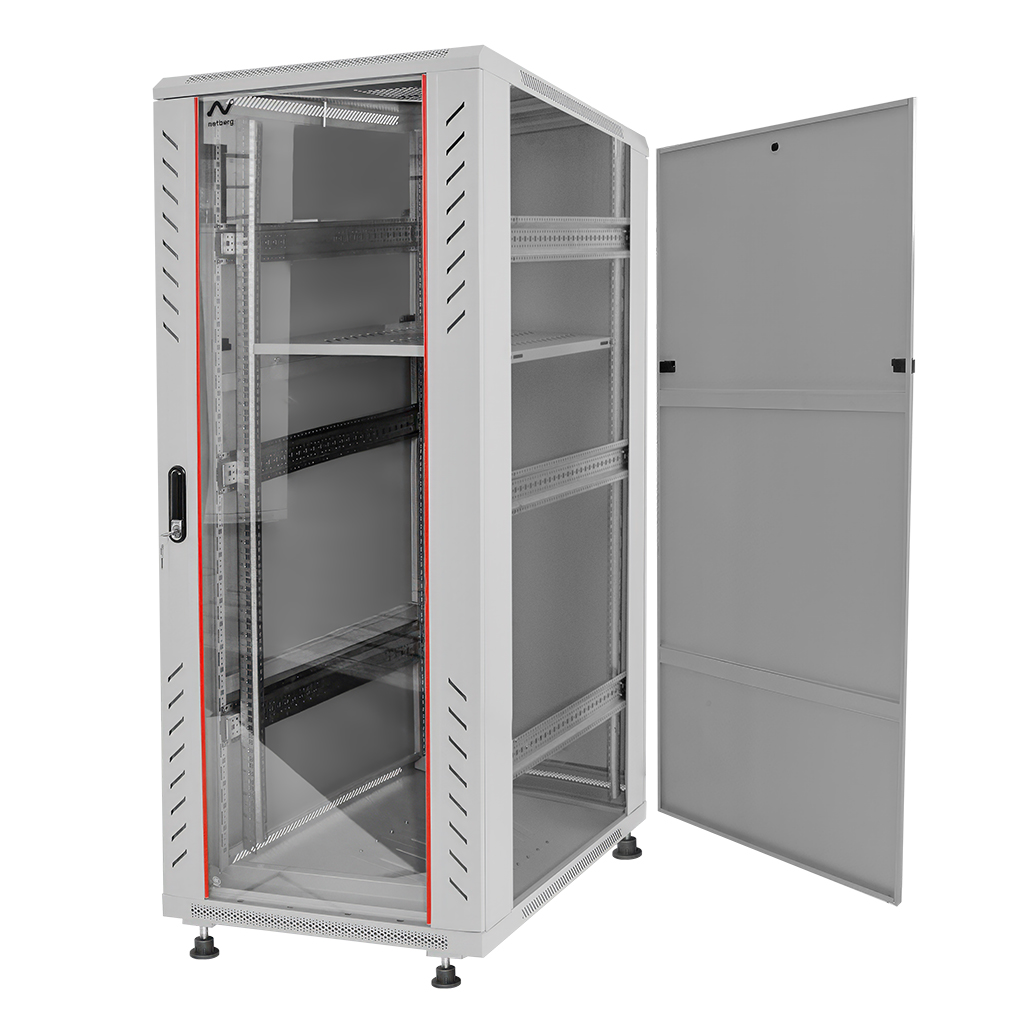 Szafa Rack 19 32U serwerowa na elektronikę NETBERG stojąca 60x100x156.5 cm szara