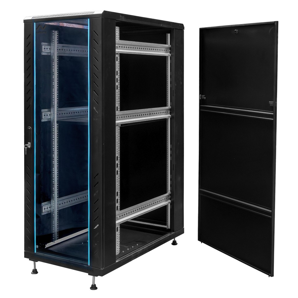 Szafa Rack 19 32U serwerowa na elektronikę NETBERG stojąca 60x100x156.5cm czarna