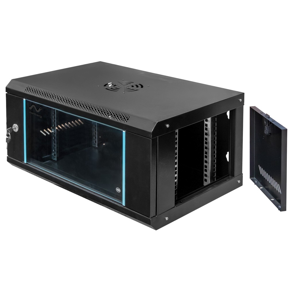 szafa rackowa na elektronikę, szafa serwerowa NETBERG 19" 6U czarna