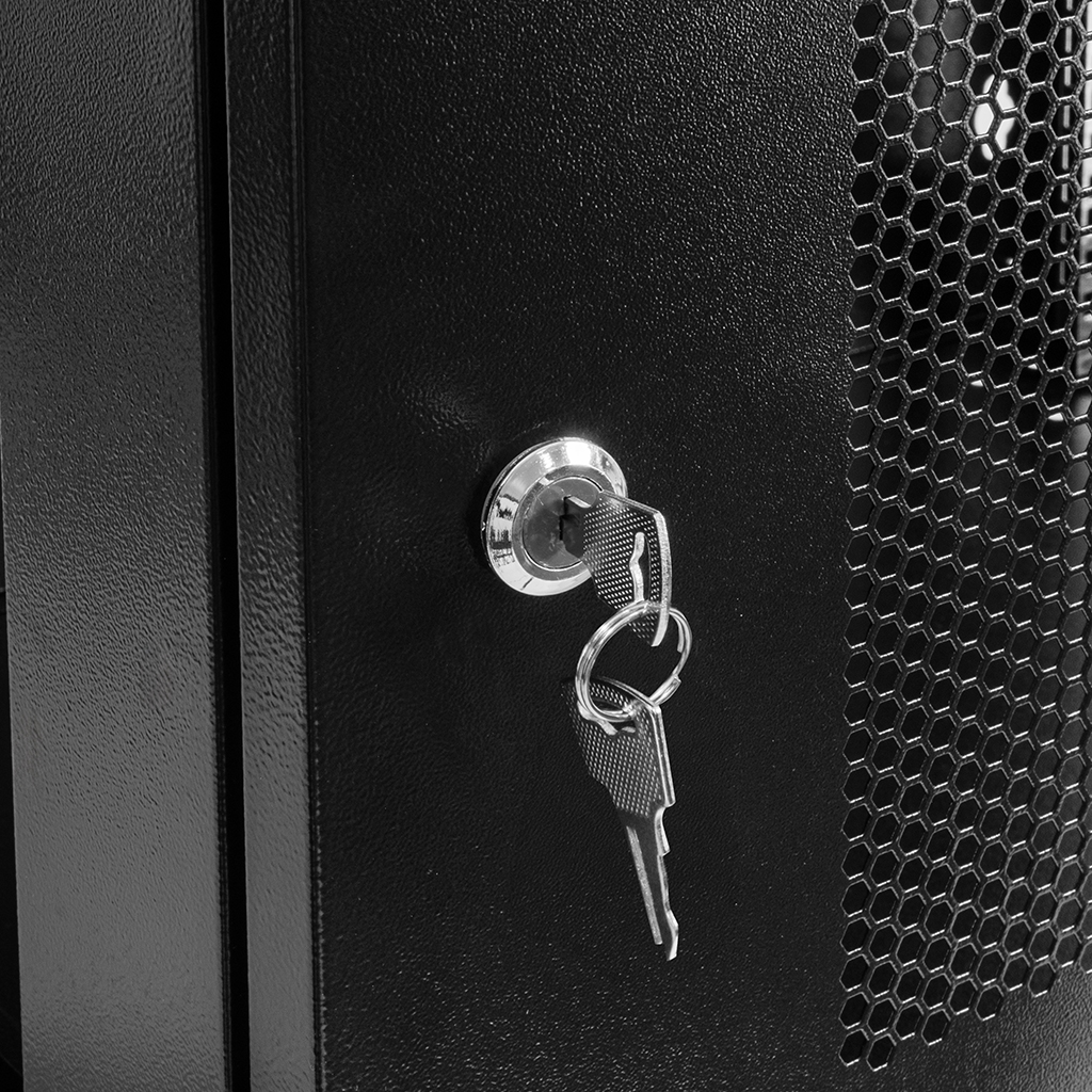 Szafa Rack 19 12U serwerowa na elektronikę NETBERG wisząca 60x40x60cm czarna z drzwiami perforowanymi