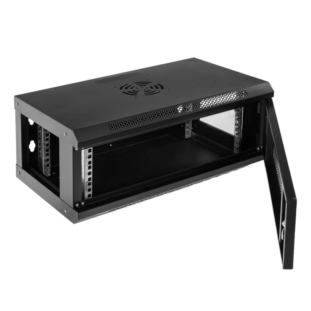 Szafa Rack 19 4U serwerowa na elektronikę NETBERG wisząca 60x35x24cm czarna z drzwiami perforowanymi