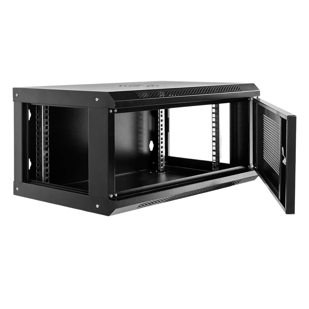 Szafa Rack 19 6U serwerowa na elektronikę NETBERG wisząca 60x40x30cm czarna z drzwiami perforowanymi