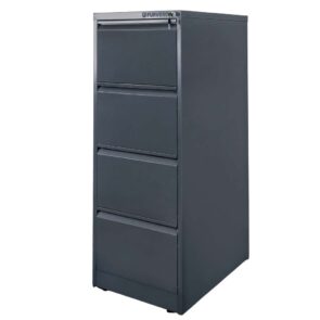 Zdjęcie produktu: Szafka metalowa na dokumenty FURVERO W4S G/G kartotekowa 4 szuflady S-45 cm grafitowa