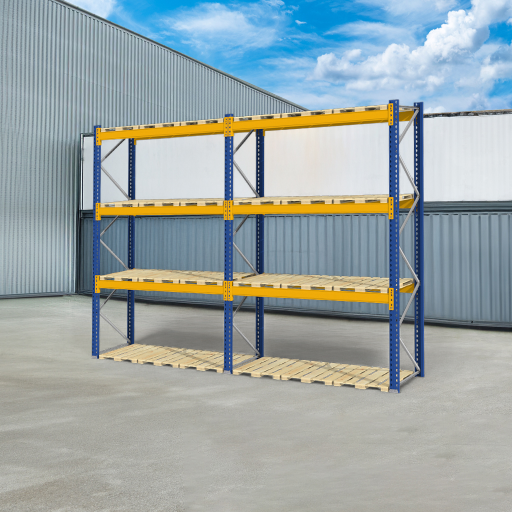 regał magazynowy paletowy jungheinrich dwa moduły 0+3