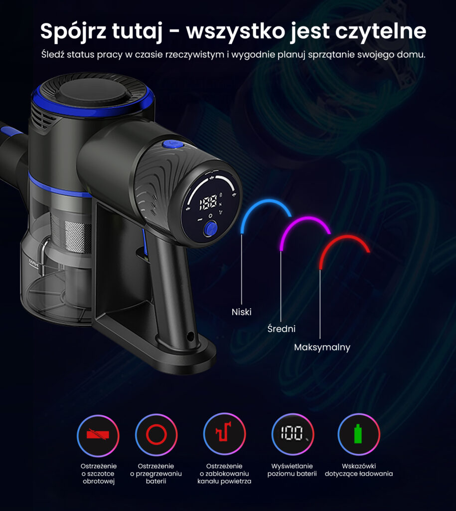 bezprzewodowy BERGMANN HAX 120 450 W, odkurzacz pionowy