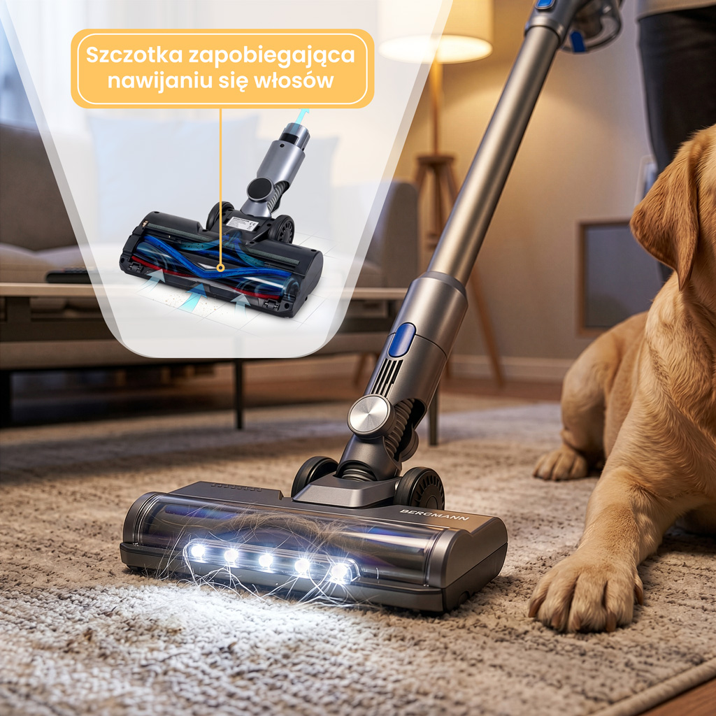 bezprzewodowy BERGMANN HAX 125 450 W, odkurzacz pionowy
