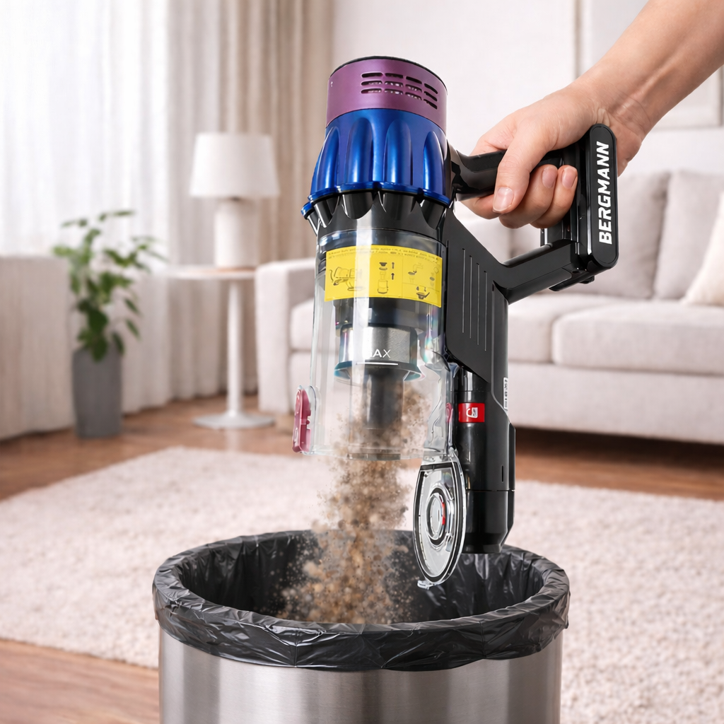 odkurzacz bezprzewodowy BERGMANN PUX 728 650 W, odkurzacz pionowy