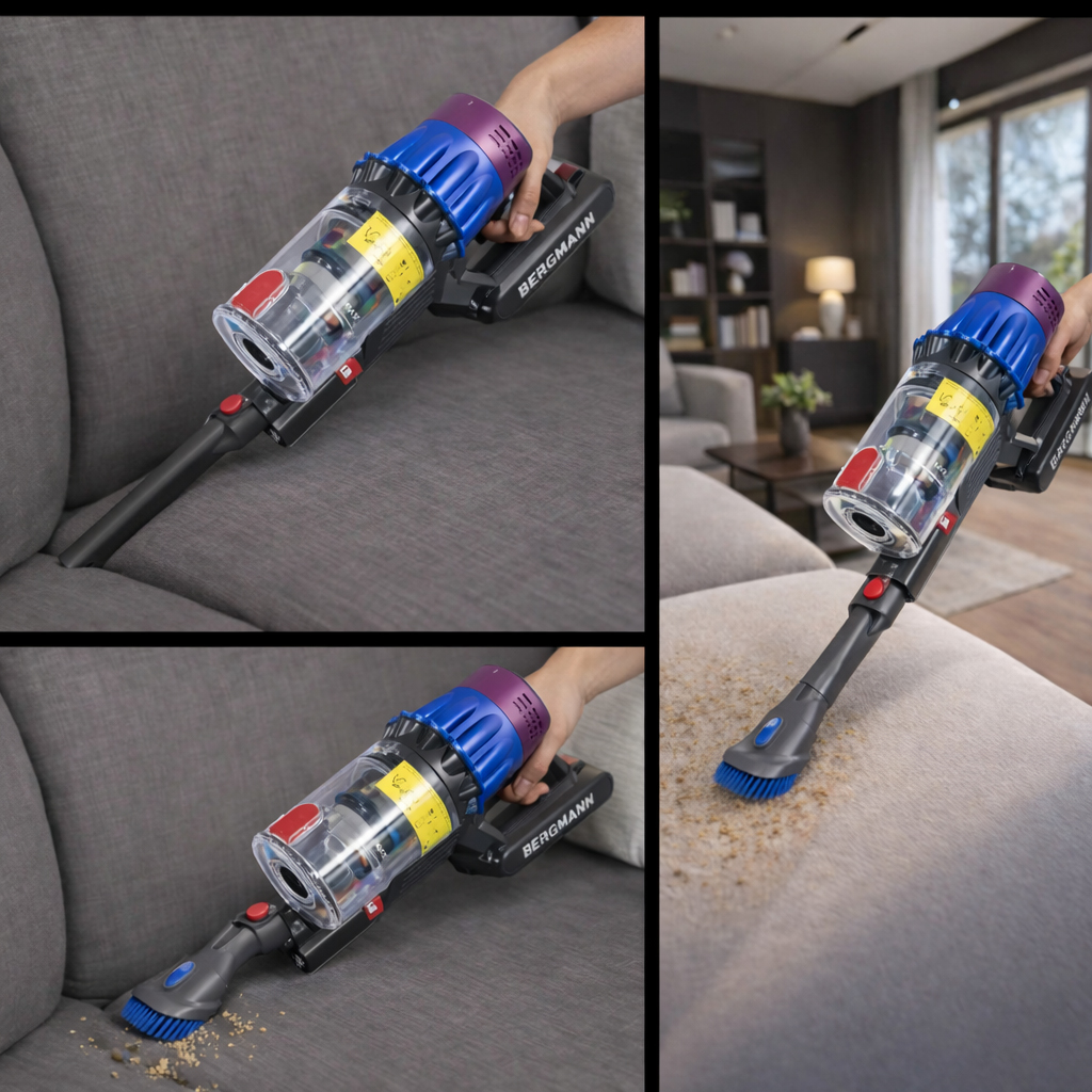odkurzacz bezprzewodowy BERGMANN PUX 728 650 W, odkurzacz pionowy
