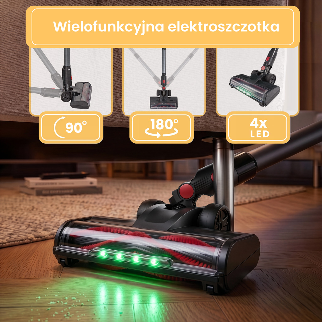 odkurzacz bezprzewodowy BERGMANN PUX 728 650 W, odkurzacz pionowy