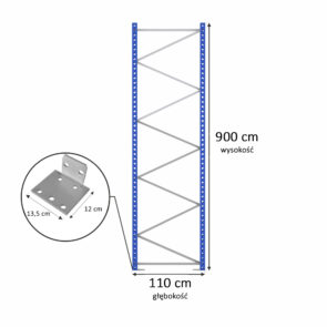 Zdjęcie produktu: Rama JUNGHEINRICH MPB H-900 cm G-110 cm niebieska W-10 cm (skręcona)
