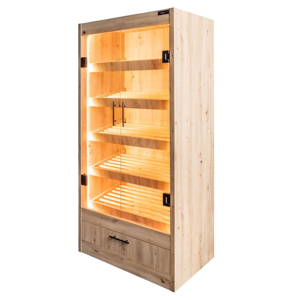 regał piekarniczy, regał na pieczywo, regał przeszklony, regał z oświetleniem LED, regał do piekarni, regał sklepowy na chleb, regał cukierniczy, regał do ekspozycji pieczywa, regał z szybą