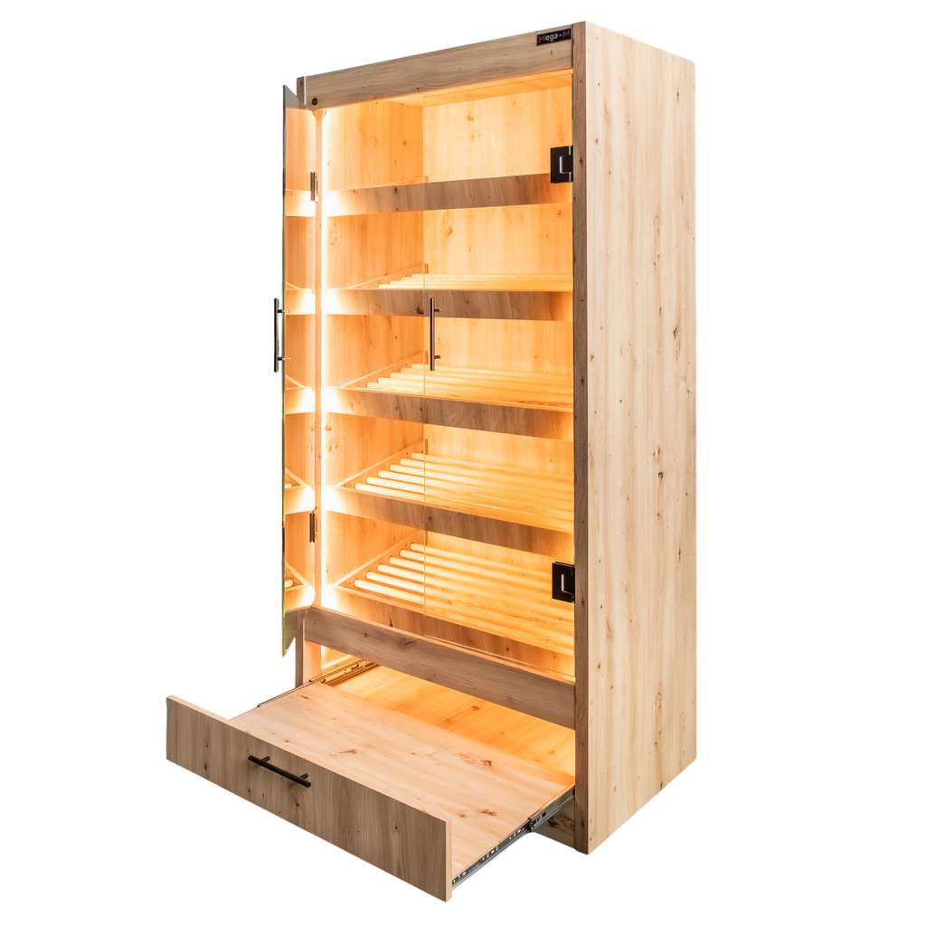 regał piekarniczy, regał na pieczywo, regał przeszklony, regał z oświetleniem LED, regał do piekarni, regał sklepowy na chleb, regał cukierniczy, regał do ekspozycji pieczywa, regał z szybą