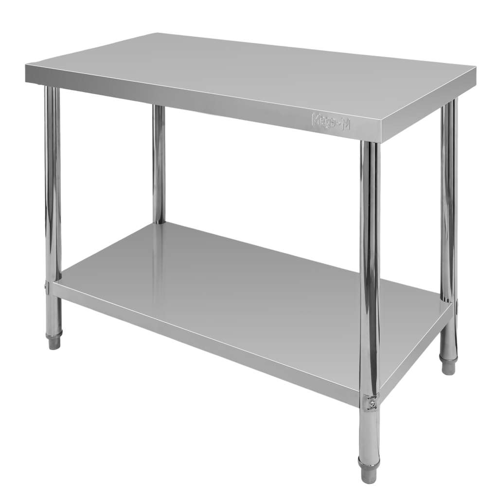 Stół gastronomiczny ze stali nierdzewnej centralny z półką Mega-M X STANDARD 100x60x85 cm