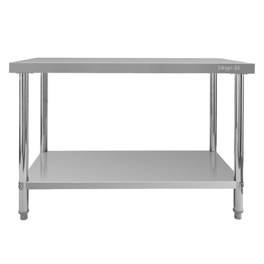 Stół gastronomiczny ze stali nierdzewnej centralny z półką Mega-M X STANDARD 120x60x85 cm