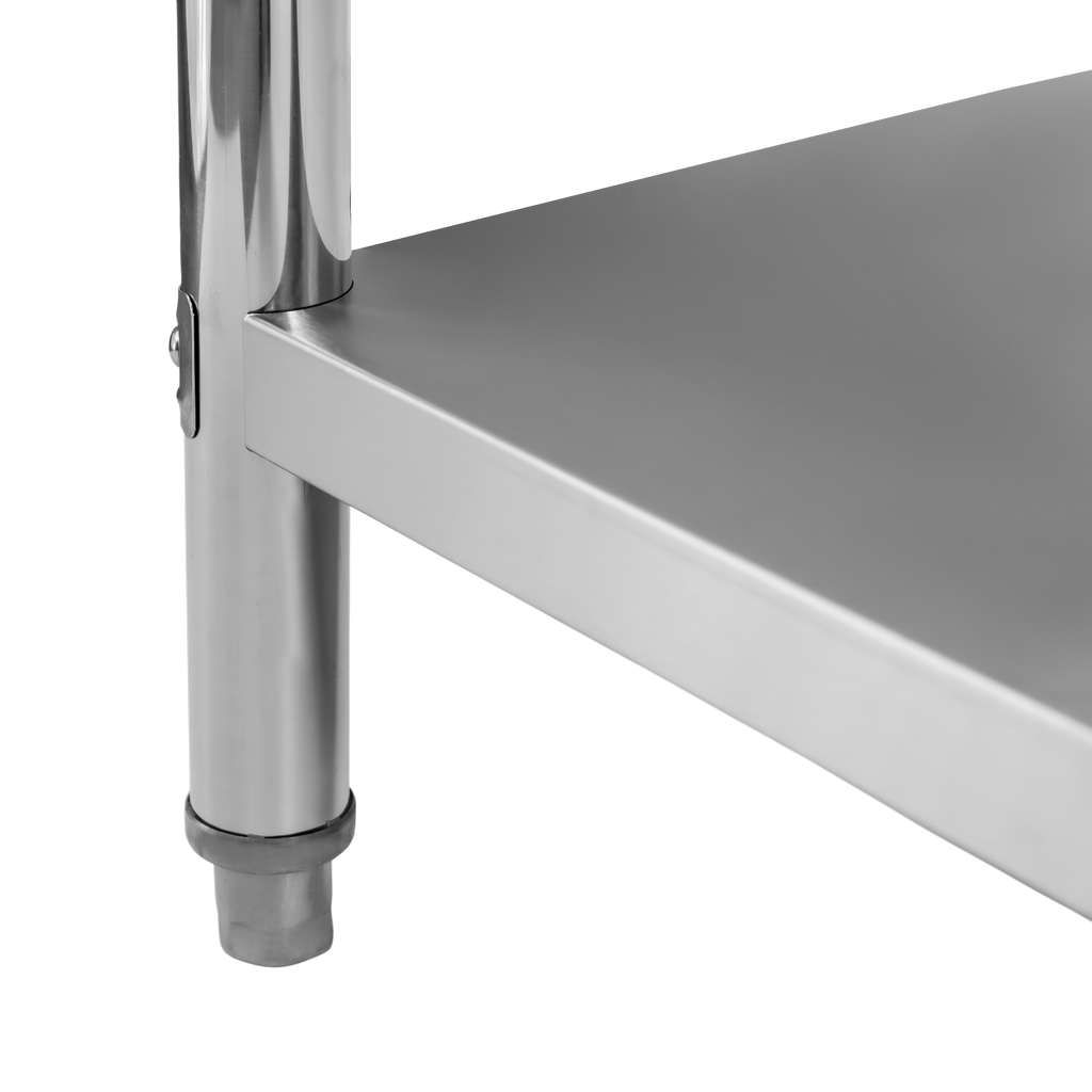 Stół gastronomiczny ze stali nierdzewnej centralny z półką Mega-M X STANDARD 140x60x85 cm