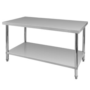 Zdjęcie produktu: Stół gastronomiczny ze stali nierdzewnej centralny z półką Mega-M X STANDARD 150x60x85 cm