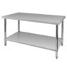 Stół gastronomiczny ze stali nierdzewnej centralny z półką Mega-M X STANDARD 150x60x85 cm