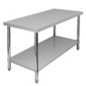 Stół gastronomiczny ze stali nierdzewnej centralny z półką Mega-M X STANDARD 150x60x85 cm