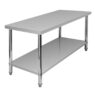 Stół gastronomiczny ze stali nierdzewnej centralny z półką Mega-M X STANDARD 160x60x85 cm