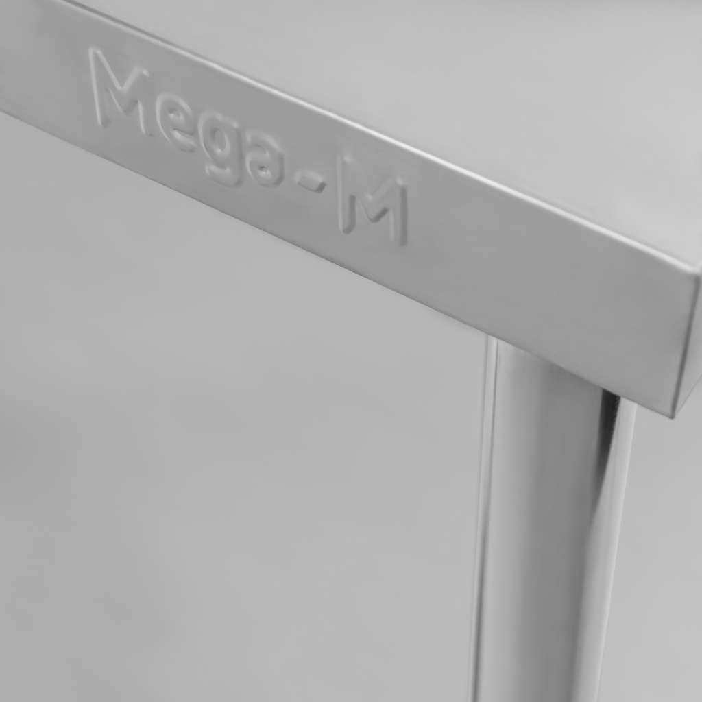Stół gastronomiczny ze stali nierdzewnej centralny z półką Mega-M X STANDARD 60x60x85 cm