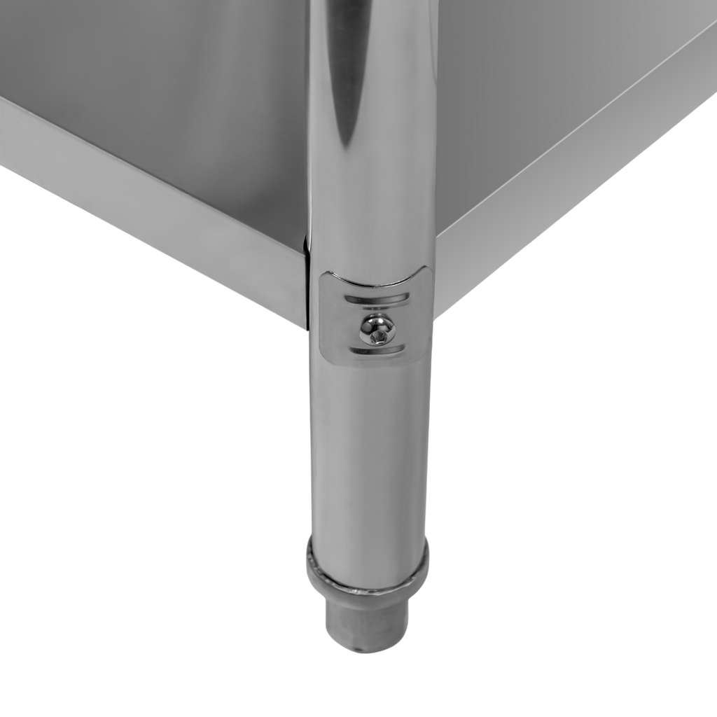 Stół gastronomiczny ze stali nierdzewnej centralny z półką Mega-M X STANDARD 60x60x85 cm