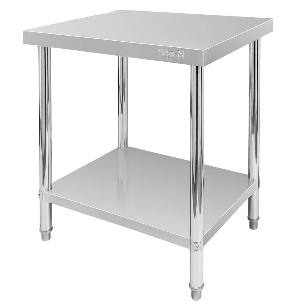Stół gastronomiczny ze stali nierdzewnej centralny z półką Mega-M X STANDARD 60x60x85 cm