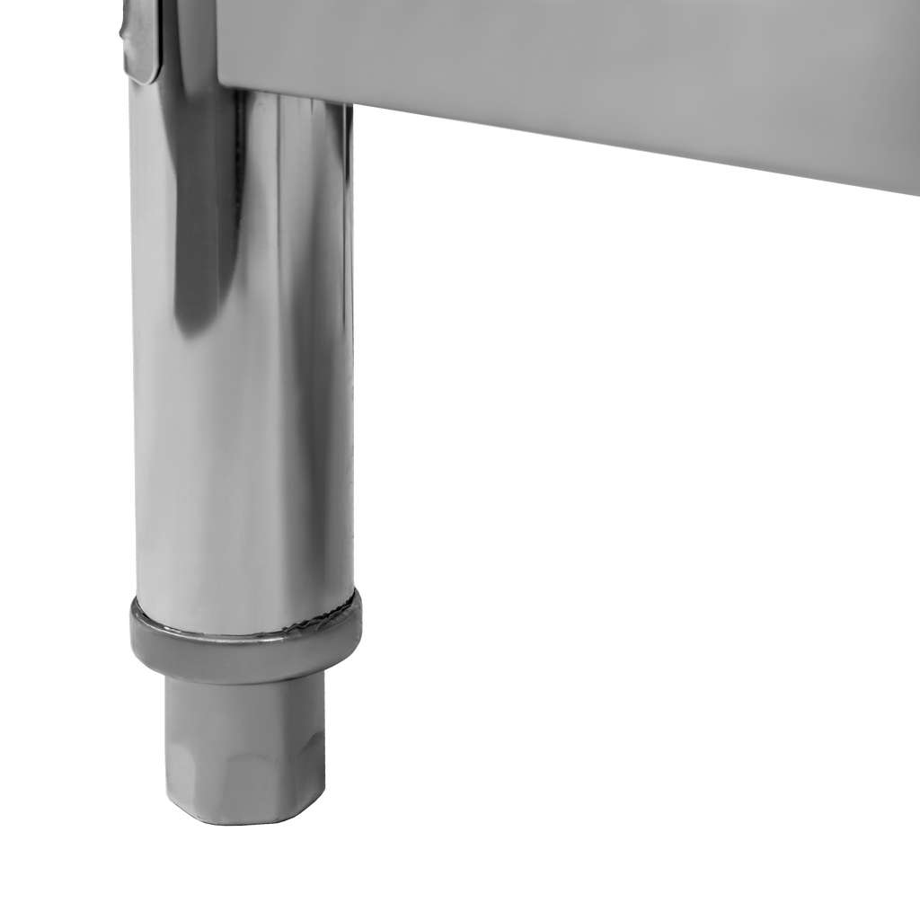 Stół gastronomiczny ze stali nierdzewnej centralny z półką Mega-M X STANDARD 80x60x85 cm
