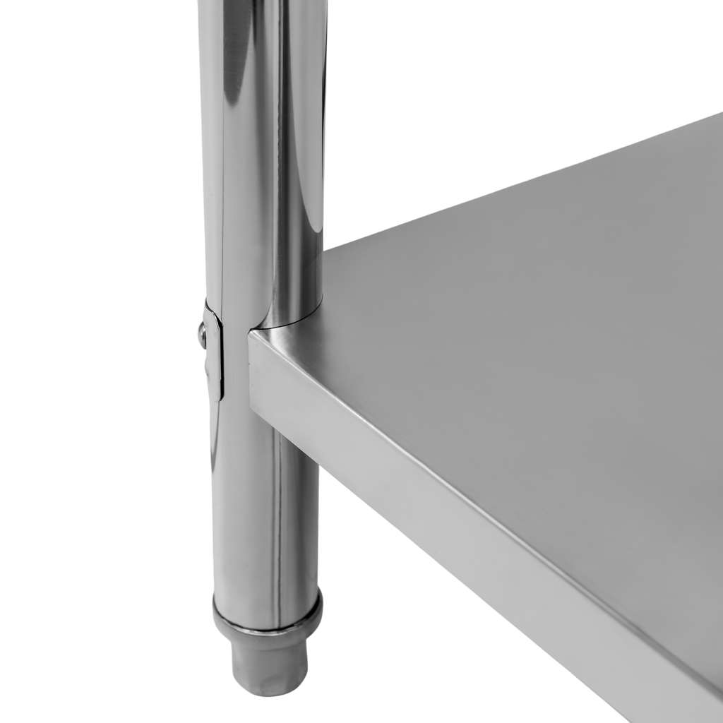 Stół gastronomiczny ze stali nierdzewnej centralny z półką Mega-M X STANDARD 80x60x85 cm