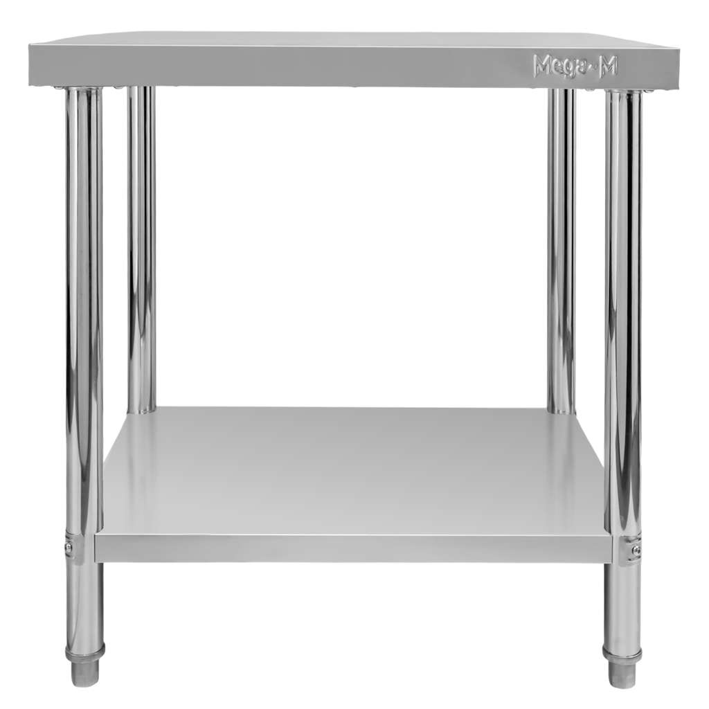 Stół gastronomiczny ze stali nierdzewnej centralny z półką Mega-M X STANDARD 80x60x85 cm