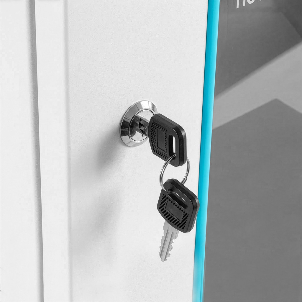 Szafa Rack 19 9U serwerowa na elektronikę NETBERG BASIC wisząca 60x40x46.3cm szara przeszklone drzwi