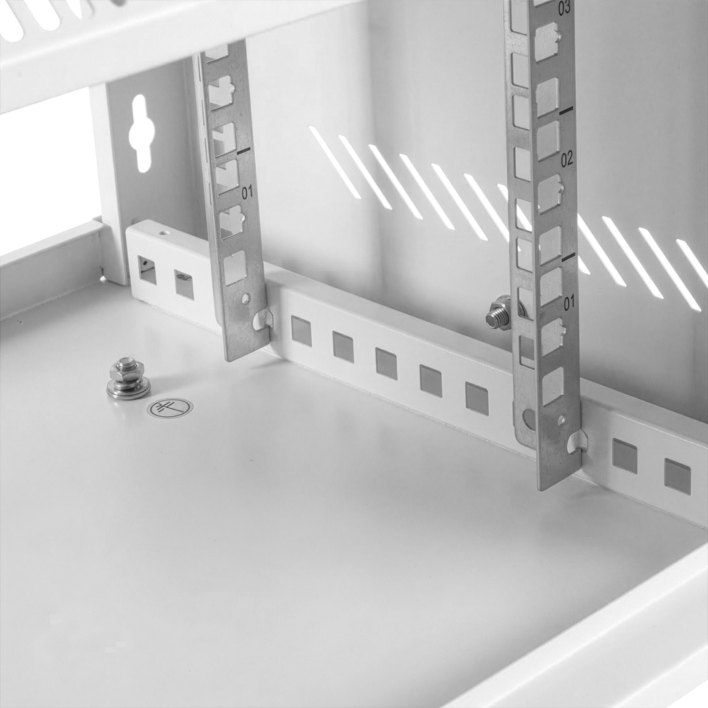 Szafa Rack 19 4U serwerowa na elektronikę NETBERG BASIC wisząca 60x35x24cm szara przeszklone drzwi