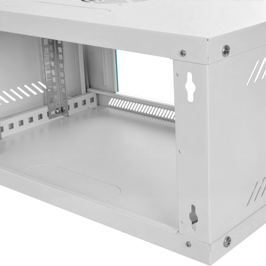 Szafa Rack 19 4U serwerowa na elektronikę NETBERG BASIC wisząca 60x35x24cm szara przeszklone drzwi