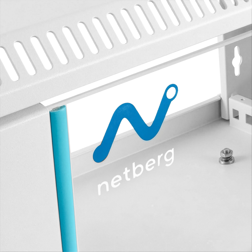 Szafa Rack 19 4U serwerowa na elektronikę NETBERG BASIC wisząca 60x35x24cm szara przeszklone drzwi