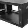 Szafa Rack 19 4U serwerowa na elektronikę NETBERG BASIC wisząca 60x35x24cm czarna przeszklone drzwi