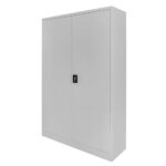 Zdjęcie produktu: Szafa biurowa metalowa na dokumenty FURVERO W-102 S/S pełne drzwi S-120 cm G-40 cm H-185 cm szara