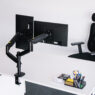 uchwyt do monitora, uchwyt biurkowy na monitor, uchwyt obrotowy do monitora, uchwyt dwuramienny do monitora