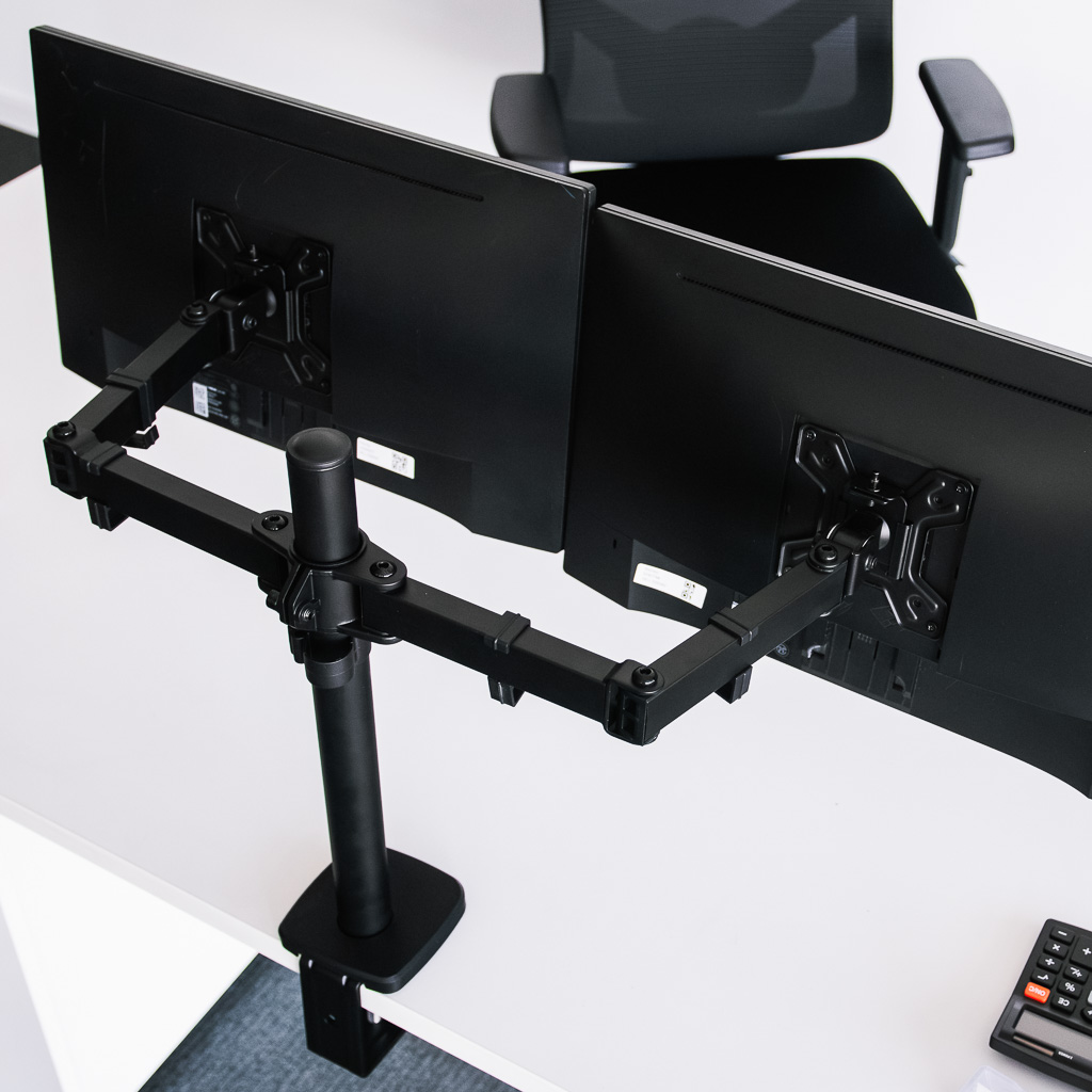 Uchwyt na monitor do biurka FURVERO HK003 13-32" 2 regulowane ramiona czarny