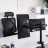 uchwyt do monitora, uchwyt biurkowy na monitor, uchwyt obrotowy do monitora, uchwyt dwuramienny do monitora